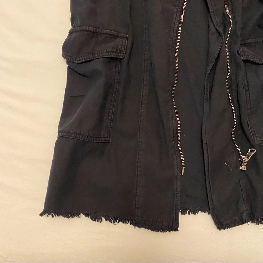 Free People Zip-Up Long Vest